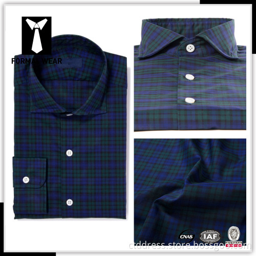 custom100% cotton checks pattern bespoke shirt